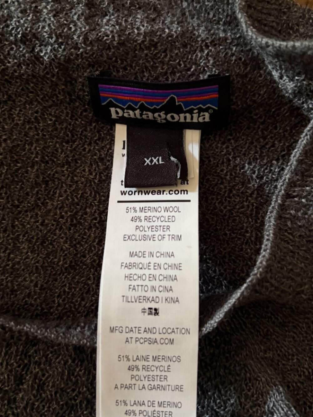 Patagonia Capilene® Air Crew Style # 36516 Size XXL Gray Merino Wool Blend NWOT - Picture 7 of 10